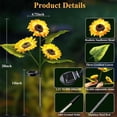 thumbnail image 5 of 29.6 inch Solar LED Sunflower Garden Light, Weatherproof Outdoor Stake Lamp, Warm Glow Landscape Lighting, Vivid Floral Ornament for Yard Patio Pathway Decor, 5 of 8