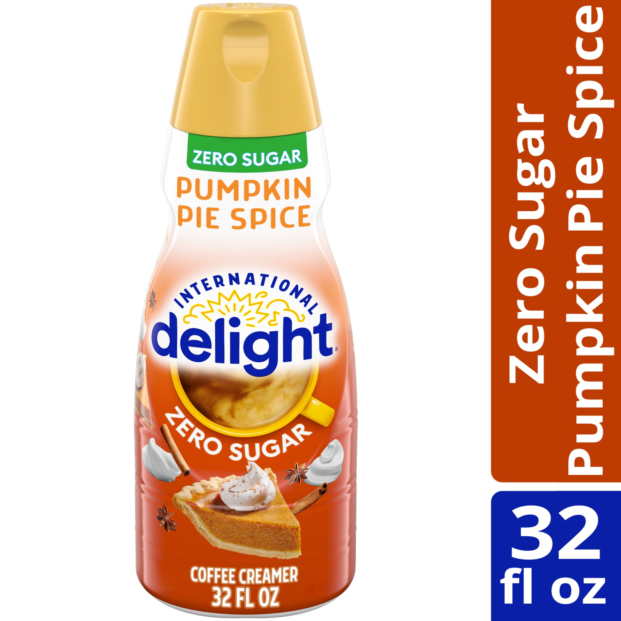 International Delight Sugar-Free, Zero Sugar Pumpkin Pie Spice Coffee Creamer, 32 Oz