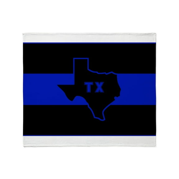 CafePress - Thin Blue Line Texas Throw Blanket - Soft Fleece Throw Blanket, 50"x60" for All Ages