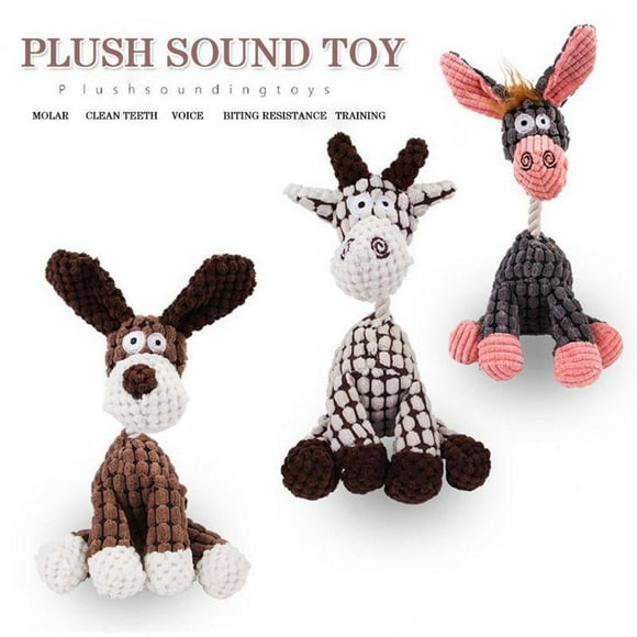 Puppy Chew Squeaker Toy Pet dog toys Squeaky Plush Sound Animal Shape Molar Toys Pet Tough Sound New Training Treat dog toy