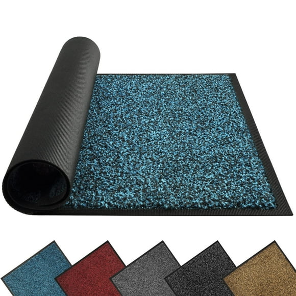 Mibao Front Door Mat, Dirt Trapper Welcome Mat for Outdoor Indoor, Non-Slip Waterproof Doormat, Durable Machine Washable Low Profile Entry Rug for Back Door Outside Patio