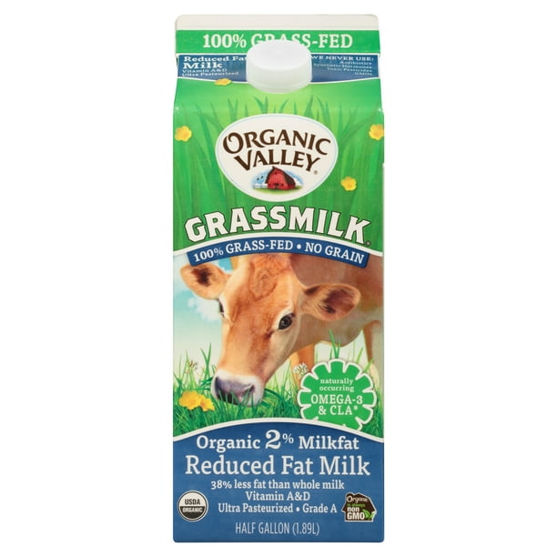 Organic Valley Grassmilk 100 Grass Fed Organic 2 Reduced Fat Milk 64 Oz Walmart Com Walmart Com