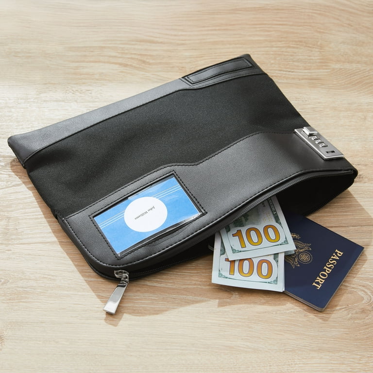 【2plan】penin bag Pen+Gear Secure Locking Bank Bag, Black, Nylon, 11.5