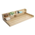 thumbnail image 4 of Jnismy Washer Dryer Countertop, 54"W X 27.5"D Wooden Washer and Dryer Countertop,Non-slip Laundry Machine Topper Cover with 2-Tier Shelf and 2.75"H Guard,Wooden Color, 4 of 12