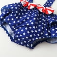 thumbnail image 5 of LNMQLPDBS Girls' Clothing Sets Independence Day Suits Red White and Blue Star Striped Printed Sleeveless Halter Tops + Denim Shorts 2pcs Outfits 2t Girl Clothes for 4thof July Summer Set, 5 of 6
