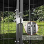 Gotland Large Outdoor Dog Kennel Heavy Duty Cage Fence with Waterproof Roof Cover and Sturdy Galvanized Metal Frame,Double Safety Locks