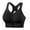 Black, variant on Spdoo Women's Zip Front Closure Sports Bra Wirefree Post-Surgery Bra Padded Racerback Workout Gym Yoga Bras,Navy Blue S