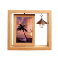 thumbnail image 1 of Ocean Sand Beach Boat Tree Foto Marco giratorio de madera 4x6, 1 of 3