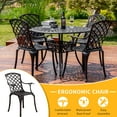 thumbnail image 6 of Withniture 5 Pieces Patio Dining Set Cast Aluminum Outdoor Table and Chairs for Garden, Backyard, 6 of 7