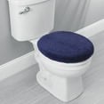 thumbnail image 2 of iDesign InterDesign Microfiber Polyester Navy Spa Toilet Lid Cover Toliet, 2 of 4
