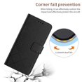 thumbnail image 5 of KAIYANG Ht06 Funda de cuero para teléfono Motorola Moto G Play 5G (2024)/Moto G (2024) con billetera estilo rombo C para Motorola Moto G (2024) color negro, 5 of 5