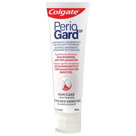 Colgate PerioGard SF Gum Care Plus Whitening Toothpaste, 70 mL