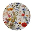 thumbnail image 2 of JEUXUS  Wildflowers Round Table cover,Watercolor Poppy Cornflower Table Cloth Waterproof Stain and Resistant Circle Table Cover for Kitchen Dining Picnic Camping Indoor Outdoor Decor, 2 of 7