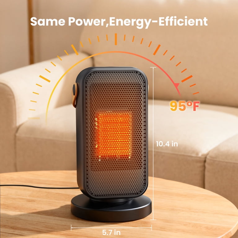 ATUPEN Portable Electric Space Heater, 1200W Ceramic photo 7