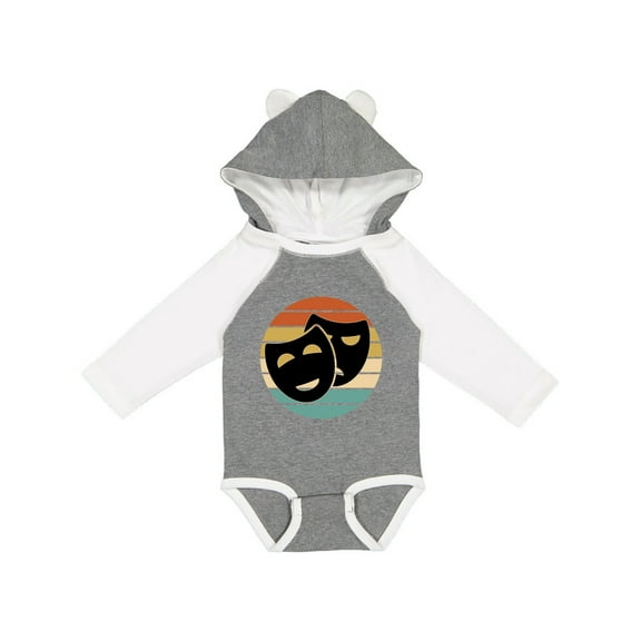 Inktastic Theater Masks Acting Retro Sunset Boys or Girls Long Sleeve Baby Bodysuit