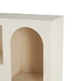 thumbnail image 5 of DecMode 28" x 48" Cream Metal Geometric 5-Tier Shelving Unit with Arched Block Shapes, 1-Piece, 5 of 9