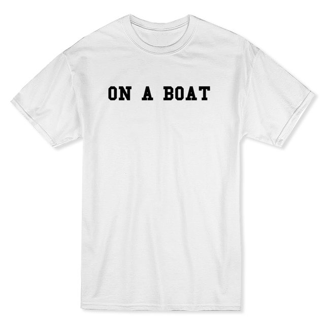 One A Boat Street Words Men's White T-shirt