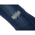 thumbnail image 6 of Women's Fashion Ripped High Waist Classic Denim Bell Bottom Jeans, Dark Blue, 6 of 6