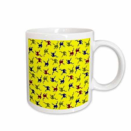 

3dRose Crazy Frog - amphibian tree frog green tree frog tree animal nature red eyed tree frog Ceramic Mug 11-ounce