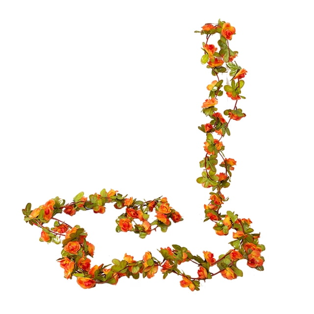 Billuyoard Guirnalda de flores artificiales de rosas de Navidad de 250CM, decoración de la habitación del hogar de la boda, de jardín, decoración Kits de decoración para fiestas No.08 Billuyoard HA006994-08