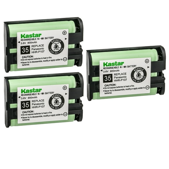 Kastar 3-Pack HHR-P107 Battery Replacement for Panasonic KX-TG3021-08 KX-TG3021-09 KX-TG3021-10 KX-TG3021-11 KX-TG3021-12 KX-TG3024 KXTG3024 KX-TG3024S KXTG3024S KX-TG3031 KXTG3031 KX-TG3031S