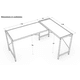 thumbnail image 2 of Escritorio Gamer Modelo Lb 160x118 Cm Forma L Grande Moderno Color Rojo / Rosa, 2 of 5