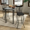 thumbnail image 4 of Homy Casa 30 Inch Bar Stools Set of 2 Swivel Padded High Back Vintage Chair for Bistro Kitchen Pub, 4 of 13