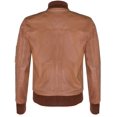 thumbnail image 3 of Mens MA-1 Leather Bomber Jacket-Cowes in Tan, 3 of 11