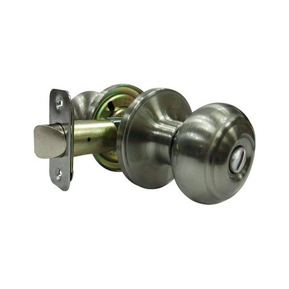 Faultless 5002063 Fancy Mushroom Satin Nickel Metal Privacy Knob - 3 Grade Right Handed