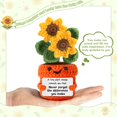 thumbnail image 3 of Figura de juguete LuoHere de ganchillo con forma de girasol, 13 x 7 x 7 cm, hecha a mano, 3 of 7