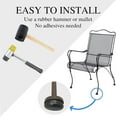 thumbnail image 4 of 1-1/2" Deluxe Wrought Iron Patio Furniture Feet Glides and Outdoor Chair/Table Leg Floor Protectors Protecting Floor Surfaces from Scratches - Black Pack of 4, 4 of 5