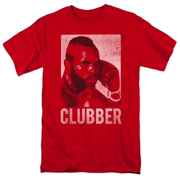 Rocky Iii Clubber Lang Adult 18/1 T-Shirt Red