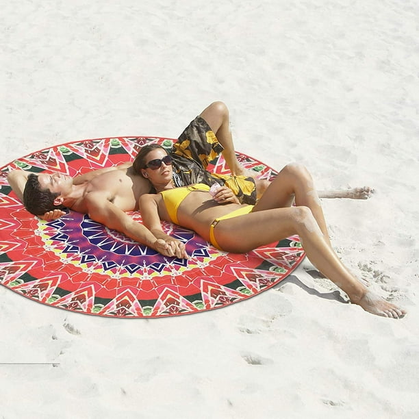Beach Mat Beach Mat Outdoor Picnic Blanket Large Sand Free Compact for 4 7 Persons Water Proof and Quick Drying Beach Mat for Outdoor Travel 58inch MR C Walmart