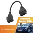 thumbnail image 2 of Unique Bargains DC 12V 16 Pin OBD2 Car Auto Diagnostic Connector Adapter Extension Cable Tool, 2 of 4