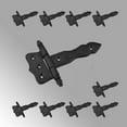thumbnail image 4 of Renovators Supply Shed Door Hinge 5" Black Wrought Iron Antique Style Decorative Flush Mount Cast Iron Barn Door Shed Hinge w/Hardware Pack of 10, 4 of 5