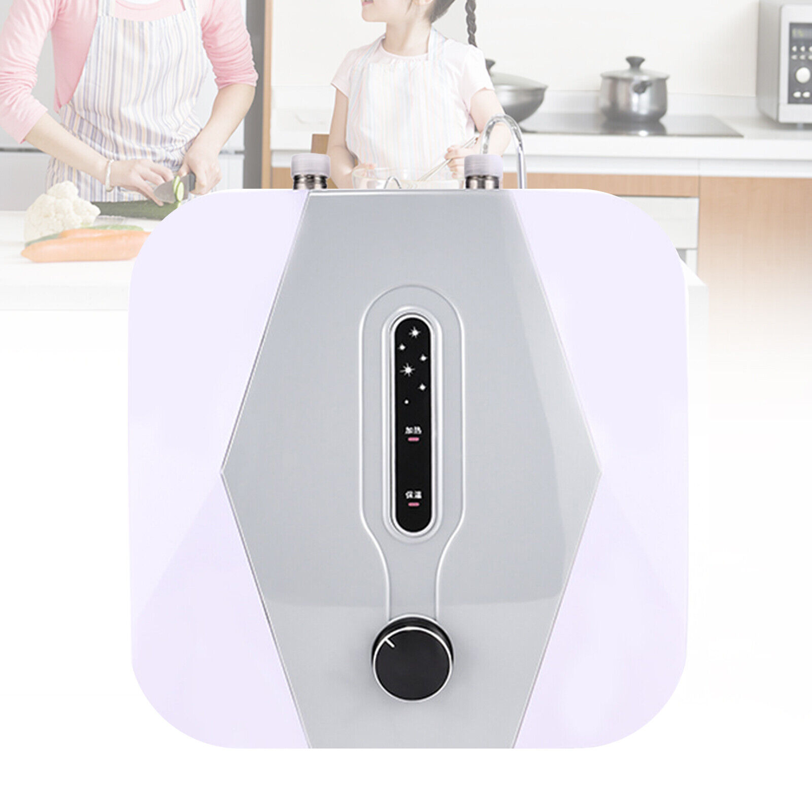 Miumaeov 8L 1500W Under Sink Instant Electric Tankless Hot Water Heater Boiler Mini Small Water Tank For Kitchen Bathroom