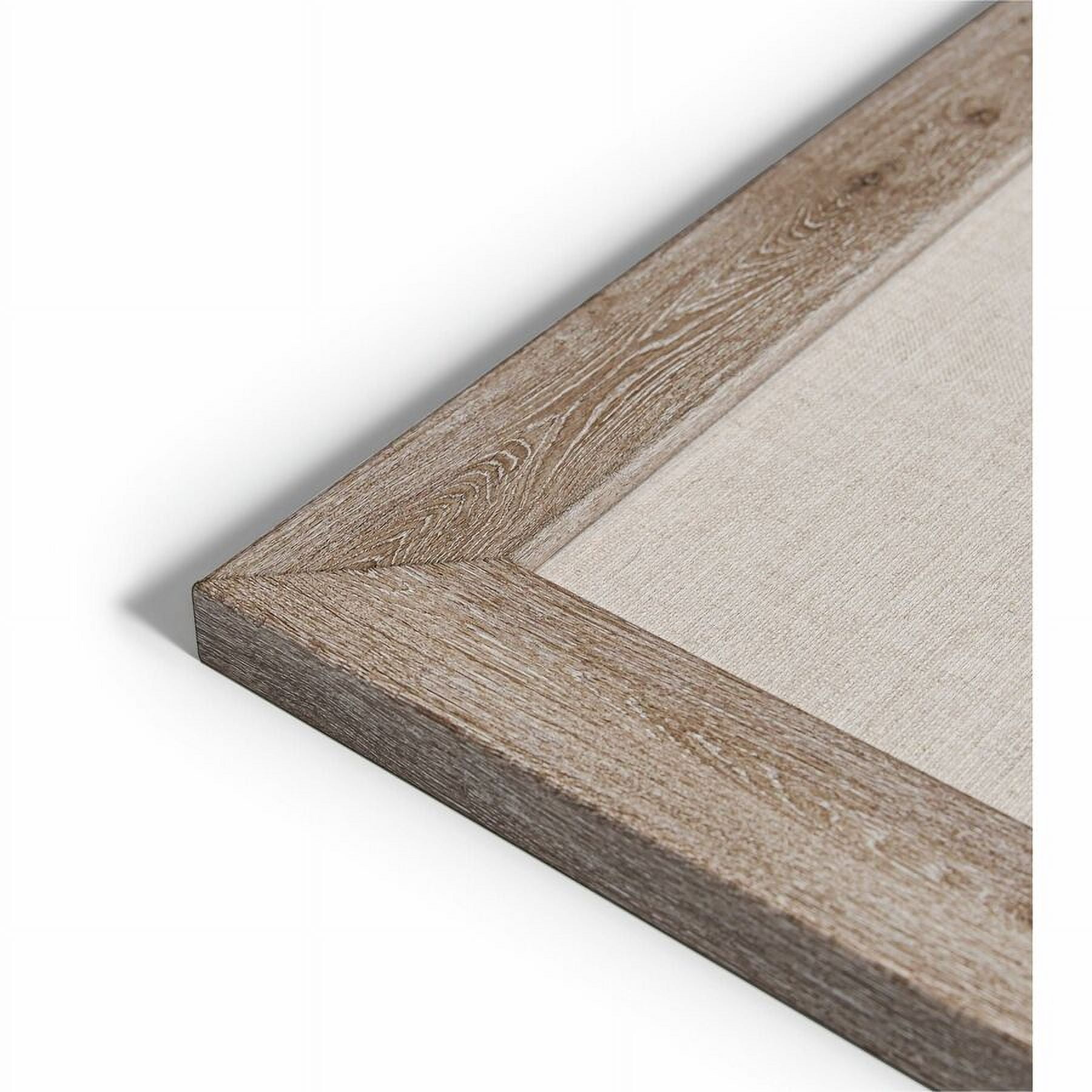 U Brands Linen Bulletin Board, 47" X 35" , Rustic Wood Frame (4894u0001)