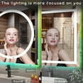 thumbnail image 5 of Apmir  Frameless RGB Backlit and LED Frontlit Anti-Fog Tempered Glass Wall Bathroom Vanity Mirror 36" x 24", 5 of 5