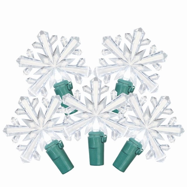 Luces de Navidad Holiday Time Juego de 50 Luces LED de Copos de Nieve