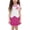 Hot Pink A2, variant on Vacation Sets for Girls Fashion Lace Turndown Collar Half Sleeve Shirt And Dress Girls 2 Piece Outfits Size 4-8