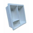 thumbnail image 2 of Recessed Shampoo Holder Soap Dish - Porcelain - 3 Sections - White Glossy - Approx 13"x13" - for Shower Bathroom, 2 of 3