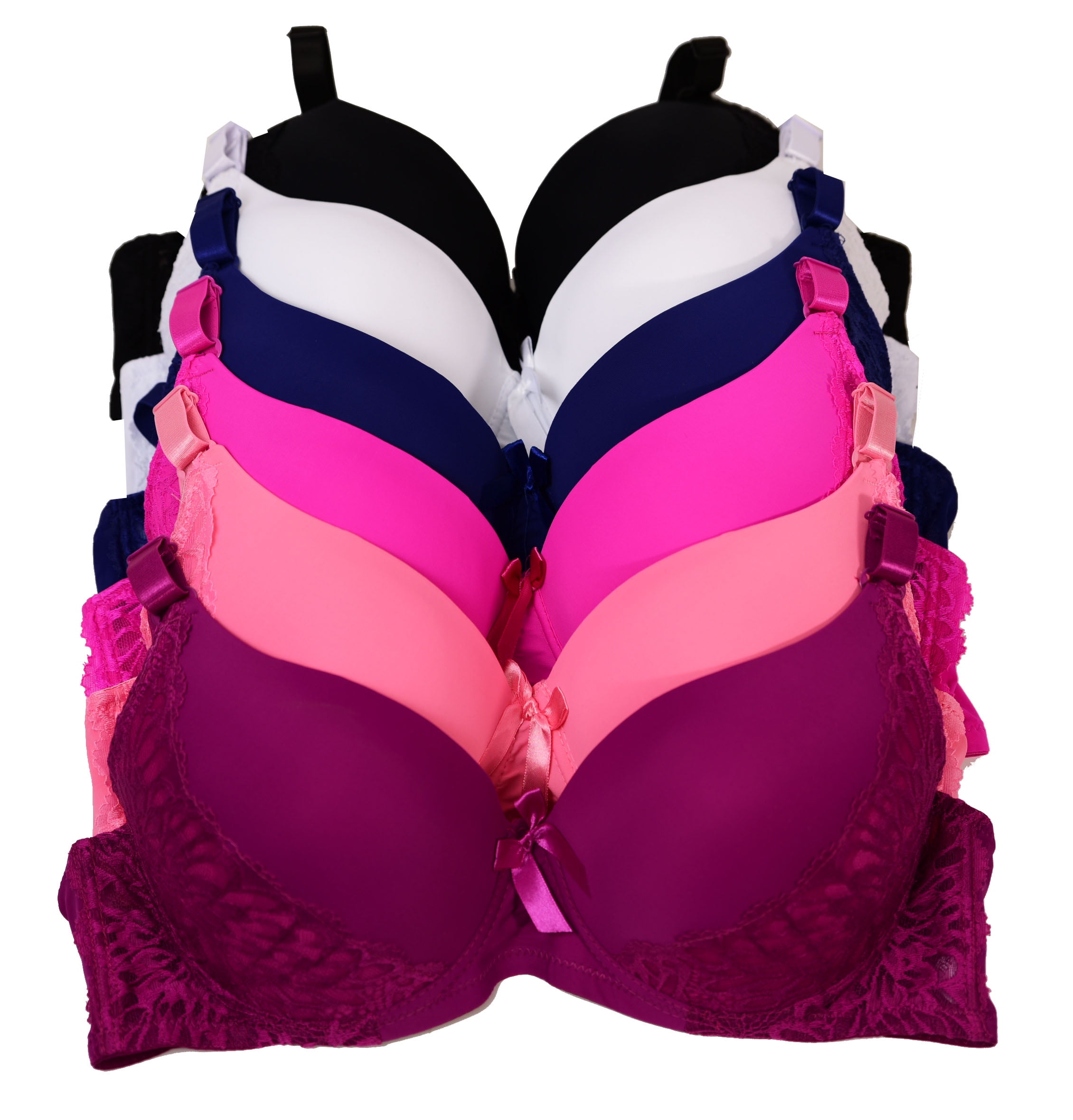 Buy VKRR 6-Pack Bras (38D, Flower Imprints) Online at desertcartSouth Africa