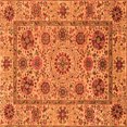 thumbnail image 1 of Ahgly Company Indoor Square Abstract Orange Modern Area Rugs, 6' Square, 1 of 4