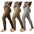 thumbnail image 3 of Dyfzdhu Women Translucent Tights Lined Thickened Stirrup Leggings Plus Size Pantyhose 320G, 3 of 9