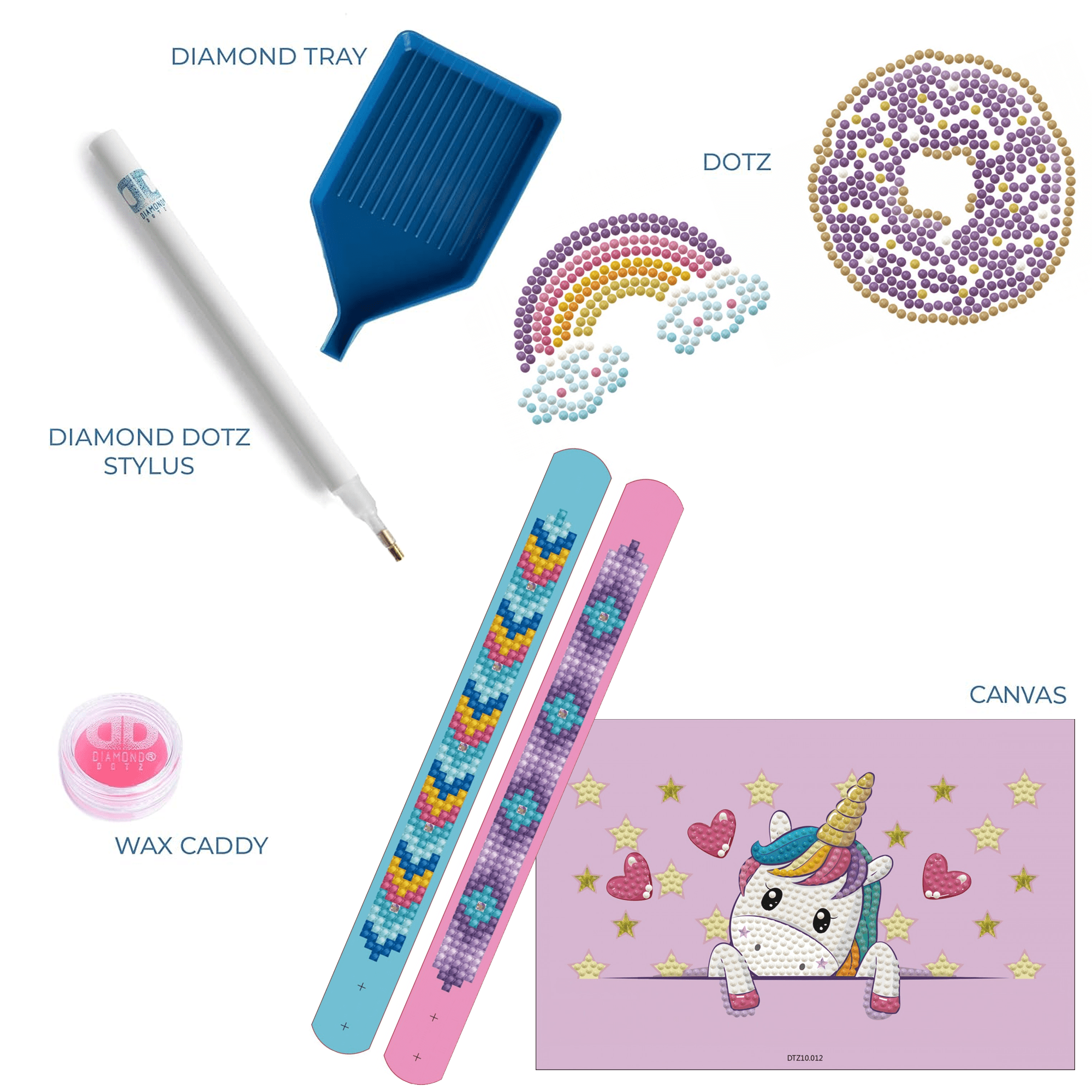 Diamond Dotz Dotzies Unicorn Activity Set Diamond Painting Kits for Kids - Diamond Art Kits a Relaxing Creative Craft Kit with Dotz Gems