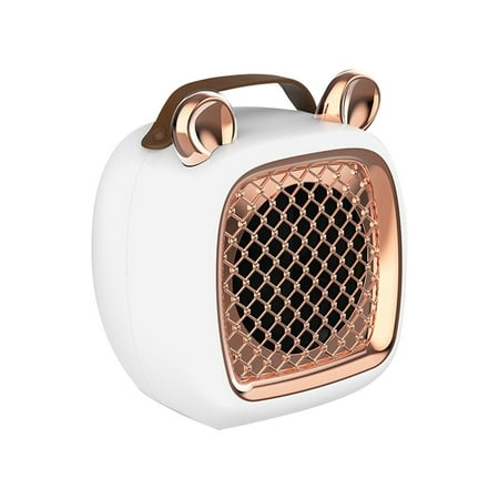 

Desktop Fan Heater Small Household Cartoon Quick Heat Hand Warmer And Foot Warmer Winter Indoor Heating Supplies Heater with Tip over Shut off Standing Heater Wheels Portable Heaters for Camping Small