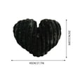 thumbnail image 2 of DefiDgd Heart Shaped Pillow,Knitted Bamboo Joint Style Throw Pillows,Soft and Plush Decorative Pillows for Bed Couch Chair,Valentine's Day Anniversary Birthday Decoration Gift(Black), 2 of 5