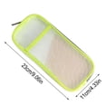 thumbnail image 2 of Dongrere Transparent Zipper Pencil Case Frosted Pen Pouch Multifunction Pen Bag for Office College Supplies, Green, 2 of 3