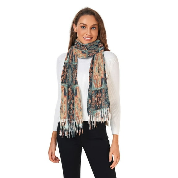 Winter Scarves for Women Abstract Chic Mandala Fashion Pashmina Shawl Wraps Long Blanket Scarf for Fall Spring