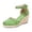 Green, variant on Women's Solid Velvet Round Toe Mary Jane Shoes Boho Platform Wedge Heel Plus Size Casual Dress Sandals